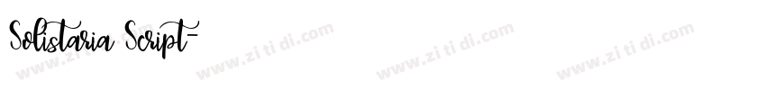 Solistaria Script字体转换